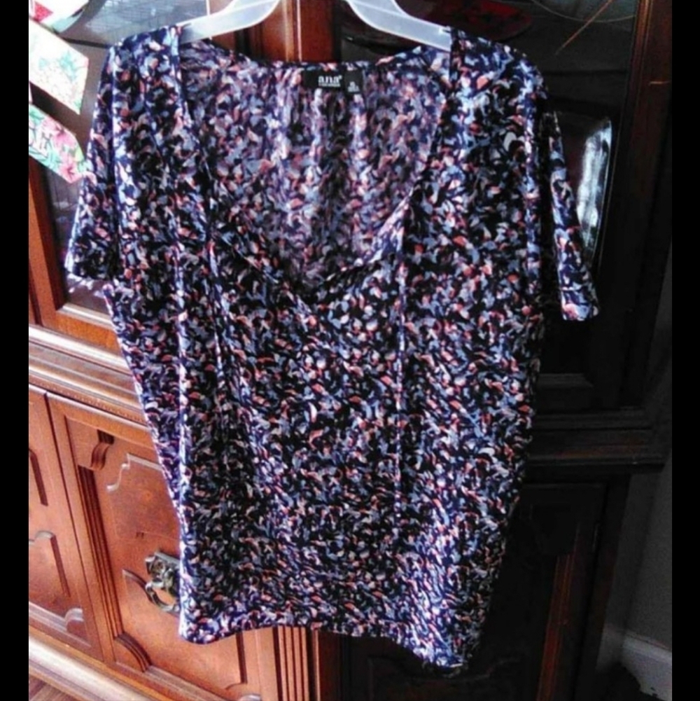 a.n.a. Abstract Print Women's Blouse